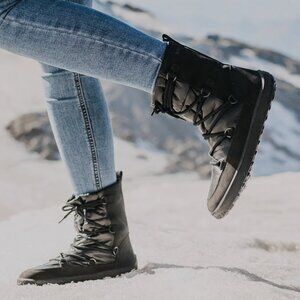Be Lenka Winter Barefoot Boots Snowfox - Black